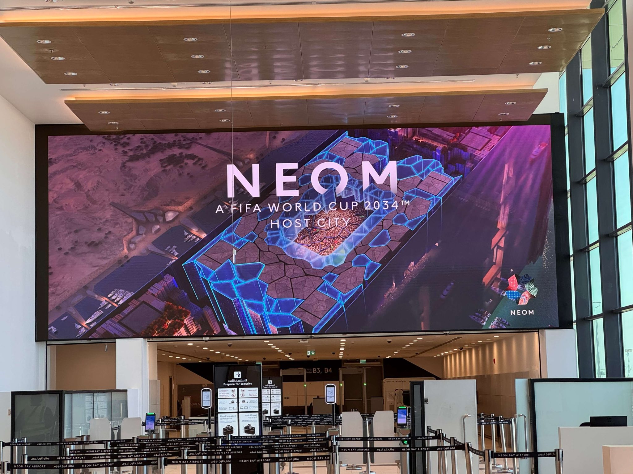 Neom Visual JR Visual Delivered High Quality LED Display to NEOM BAY Airport - Jrvisual