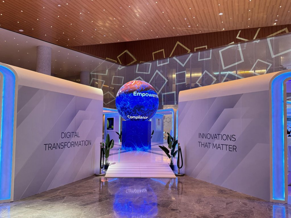 JR Visual Indoor LED Sphere presents in Year End Meeting of Sabic