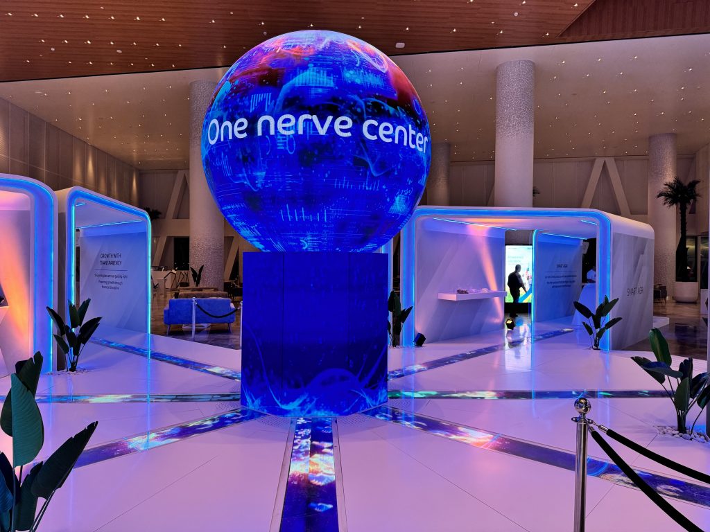 JR Visual Indoor LED Sphere presents in Year End Meeting of Sabic 2