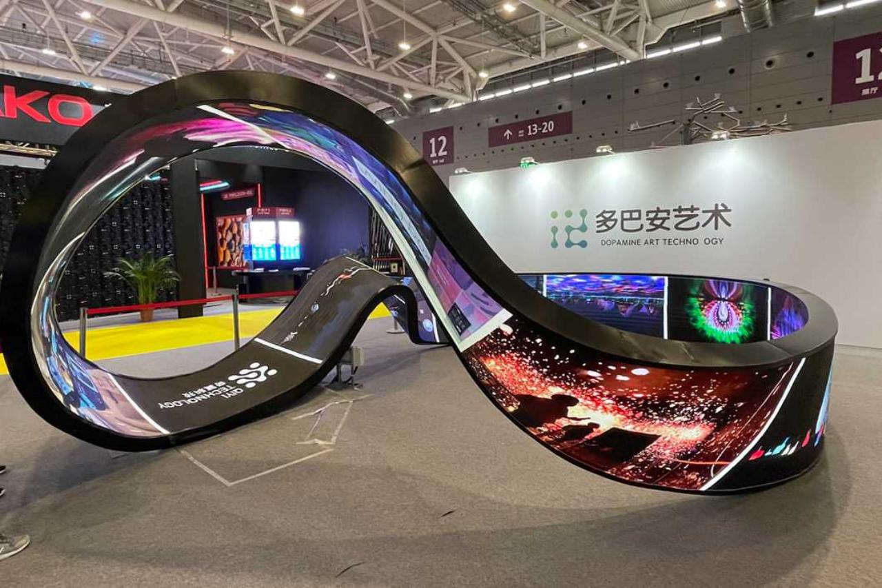 Indoor flexible LED module installed on curved structures(1)