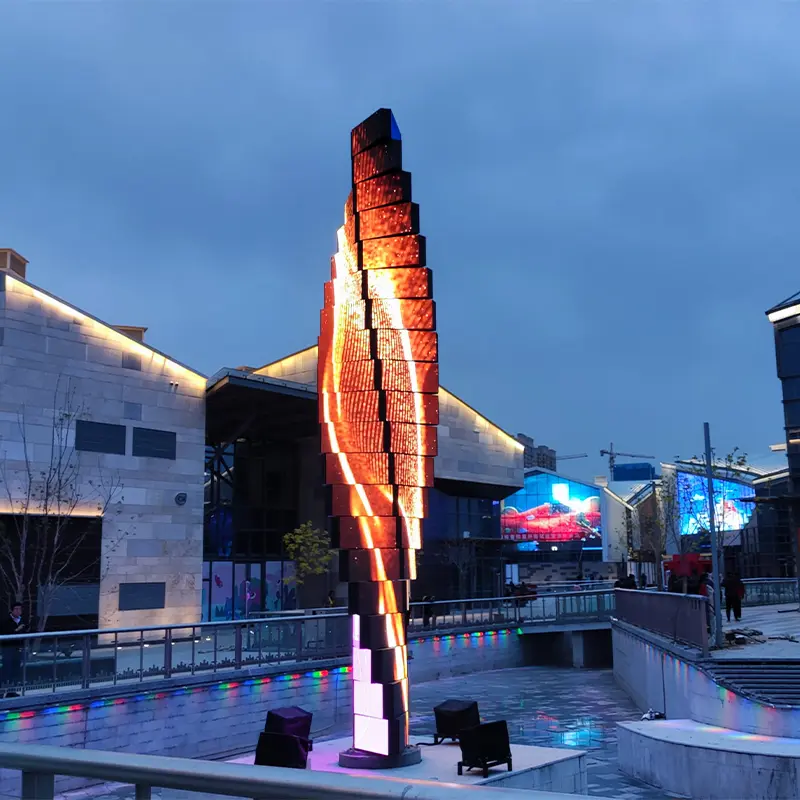 What is the safe motion zone for a rotating matrix LED screen