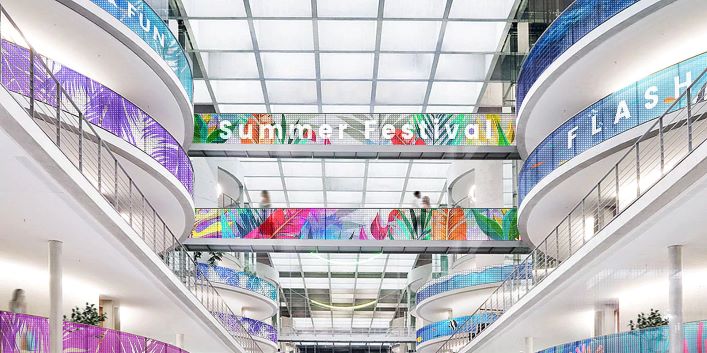 Transparent LED Film for Shopping Malls