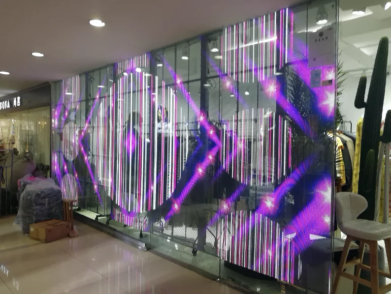 Transparent LED glass