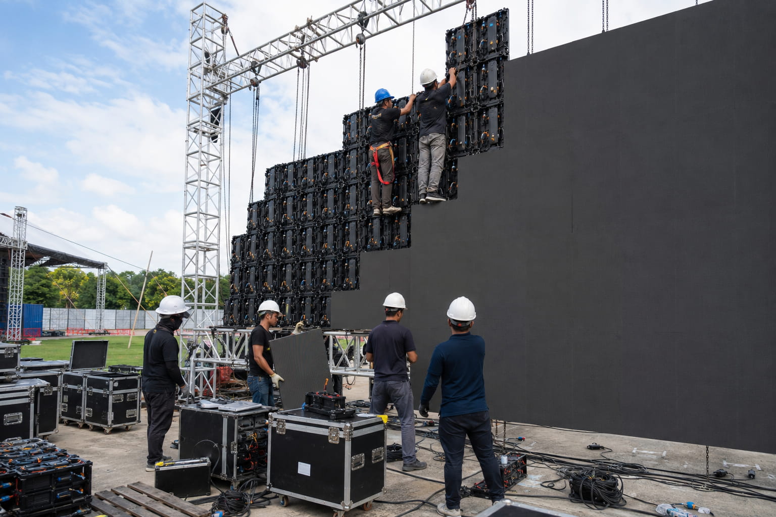 professional LED screen supplier brings spares