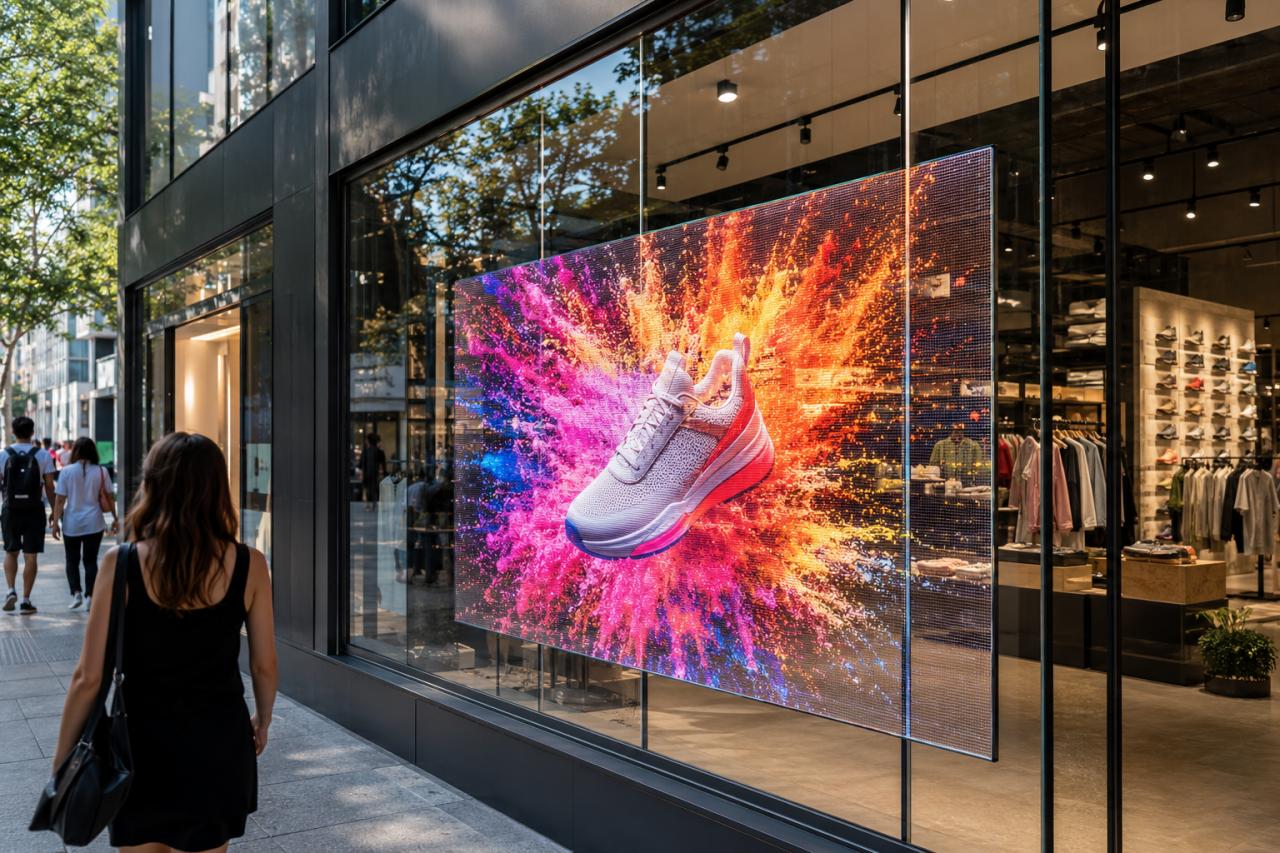 Glass-mounted LED film2